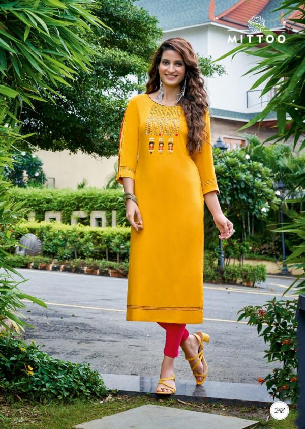 Mittoo Payal 17 Fancy Rayon Embroideryy Kurti 